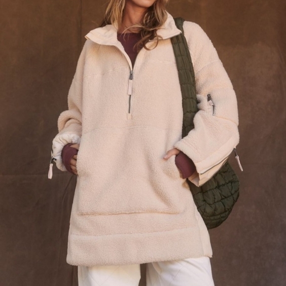 Free People Movement Viewpoint Midi Fleece Pink Pearl - Picture 5 of 11